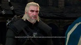 Geralt has a nice chat about market economy