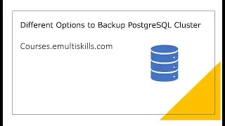 Different options to backup postgresql cluster