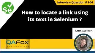 How to locate a link using its text in Selenium (Selenium Interview Question 