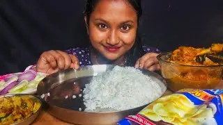 #asmr EATING CHICKEN🍗CURRY WITH RICE 🍚 SUTKI 🤤#food #bengali #mukbang
