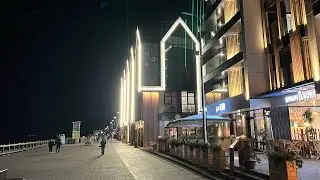 Зеленоградск. Набережная ночью.