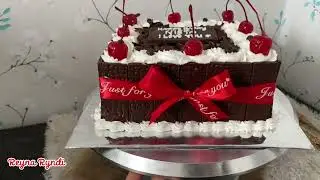 Cara mudah menghias Kue Tart Blackforest