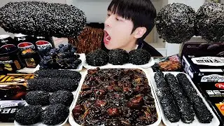 ASMR MUKBANG | GALAXY HONEY JELLY CANDY RECIPE Desserts(Black Food, Jelly, Noodles Jelly, Ice cream)