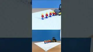Animating Steamroller vs 5 LEGO minifigures