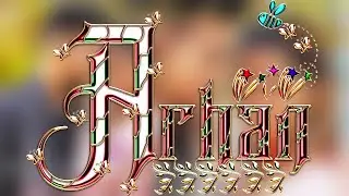 new font editing  || multiple colours & golden glass font editing