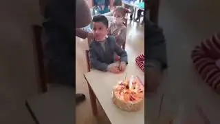 Emotional moments for Syrian kid birthday surprise