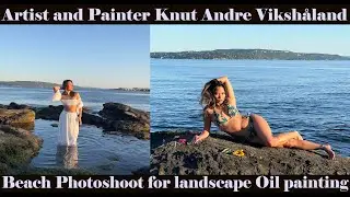 Did a photoshoot of a beautiful Philippinegirl at the beach - Artist Knut Andre Vikshåland