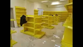 Vitrin polka rəf stend