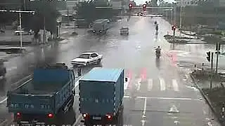 ЖЕСТЬ БЕТОНОМЕШАЛКА СБИЛА МОТОЦЫКЛИСТА !
