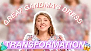 TRANSFORMING MY GREAT GRANDMA'S CLOTHES - 70's Dress Upcycle | SLOW Fashion Week - Emily Louise