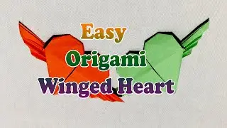 How to Make Winged Heart-Easy Origami winged heart-Make Paper Winged Heart.