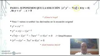 Cauchy Euler  Caso III: Raíces complejas conjugadas 𝑥^2  y′′+ axy′+by=0