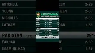 PAKISTAN 🇵🇰 VS NEW ZEALAND 🇳🇿 1ST ODI MATCH SUMMARY.