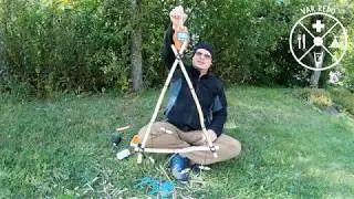 Manufactures an DIY improvised ultra-light backpack inspired by Mors Kochanski