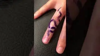 Single Finger Snake Tattoo design