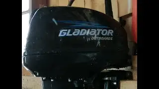 Мотор Гладиатор. Gladiator G 9.9 fhs 2х тактный. Покупка. Первый спуск на воду! Обкатка!
