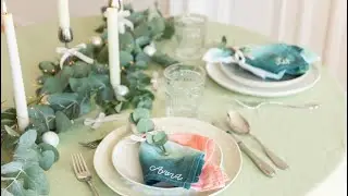 Festliche Stoffservietten mit Ombré-Effekt selbst färben ❤️🎄| simplicol