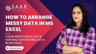 How to Arrange Messy Data in MS Excel | Clean Messy Data | Data Sorting| Separating Data in MS Excel