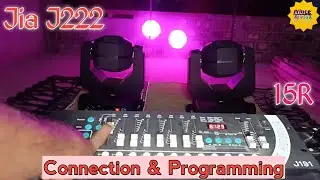 Jia J222 Programming on Dmx 512 | jia 15r Sharpy connection | jia j191 dmx