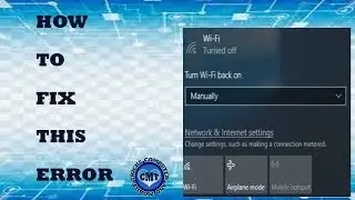 How to fix wifi error in windows 10