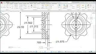 AutoCAD 2021 _ Practice 13_ Polar Array_ Object Snap Tracking _ Knob