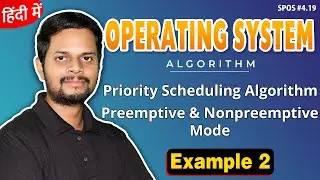 4.19 | Priority scheduling algorithm | Preemptive | Nonpreemptive mode | Example 2