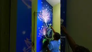 Flowers 3D Wall design painting #walldesigns #painting #modernwallart #art