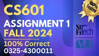 CS601 assignment 1 solution 2024 | CS601 assignment 1 solution fall 2024