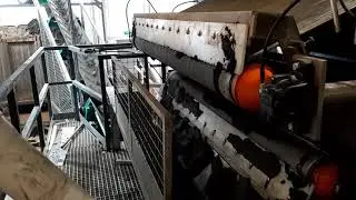Линия механического обезвоживания почвенного осадка.