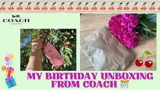 🥳 ANOTHER BIRTHDAY COACH UNBOXING 🥳 | WHAT DID I GET FROM COACH WITH THE CHERRY PRINT?🍒