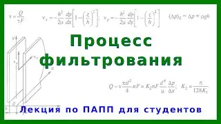 Процесс фильтрования | Лекция по ПАПП