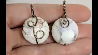 Simple Beginner Bead Wire Wrap Pendant, uses one wire only