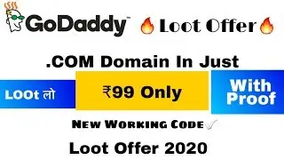 Godaddy 99 offer is Back || Godaddy.Com Domain in Just 99|| Godaddy New Promo Code2020