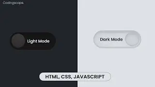 Light Dark Theme Toggle Button 💡 with CSS and JavaScript | Toggle Bar using Javascript | Codingscape