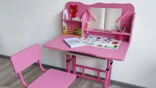 Комплект детский 50*75 см стол стульчик розовый Baizheng BZ-06PK