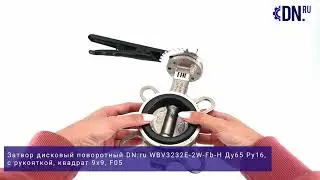 Поворотный дисковый затвор DN.ru WBV3232E-2W-Fb-H Ду65 Ру16 | Обзор внешнего вида и характеристик