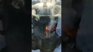 Казан в работе