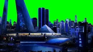 Futuristic City 2 Green Screen & Bonus Planet FX ~ FREE!