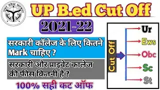 UP B.ed Entrance Exam Cut Off 2021 | Government collage के लिए Safe Score | Up B.ed Cut Off 2021 |