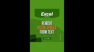 How to Remove Extra Spaces from the Text Easily | Excel | Tutorials | Youtube Shorts 