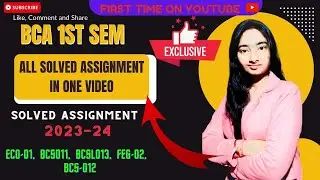 IGNOU BCA 1st Sem new solved assignment 2023-24 #arpitashilpi #solvedassignment latest assignment 😳