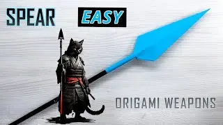 Make a Realistic PAPER SPEAR in 7 Minutes - Origami Weapon Craft