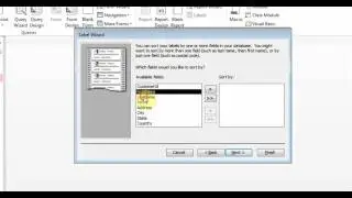 Create Labels in Microsoft Access