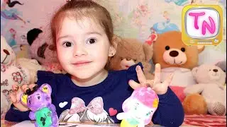 СКВИШИ РАЗУКРАШКИ. Настенька разукрашивает сквишей красками. Сквиш русалочка и мышка. Своими руками