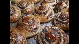 ВКУСНЮЧИЕ ЭКОНОМНЫЕ БУЛОЧКИ С ОРЕХОВОЙ НАЧИНКОЙ И САХАРНОЙ ГЛАЗУРЬЮ