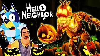 BLUEY vs FNAF JACK O CHICA in Hello Neighbor #helloneighbormod #helloneighbor