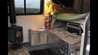 Thinking of installing a small stove in your van? Perfect for escaping from the elements.