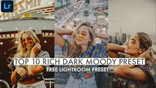 To 10 Rich Dark Moody Preset For Lightroom Mobile || Free XMP File Preset For Beggingers