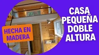 CASA PEQUEÑA DE MADERA DOBLE PLANTA #construction #construcao #walling #cheaphouse