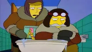 Los Simpson - ¿En qué sentido gira ahí el agua del retrete?